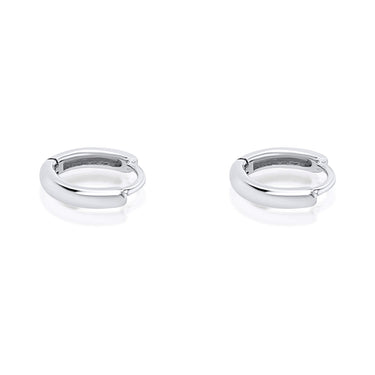 Silver Huggie Earrings
